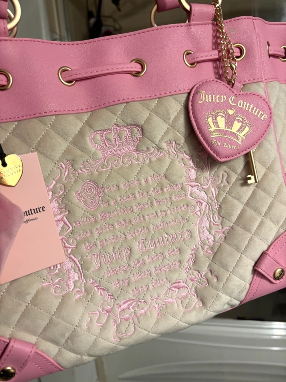 Juicy Couture Pink and Beige Quilted Daydreamer - Picture 4 of 4